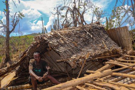 Flogèle Bruchard, one of the affected residents of Sahasandana village, Ambodiriana, Toamasina II