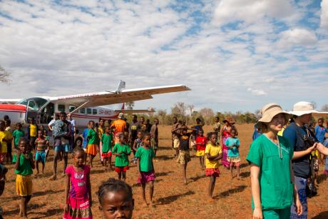 Medical team at the airstrip