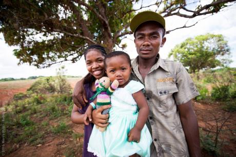 Patient with her parents