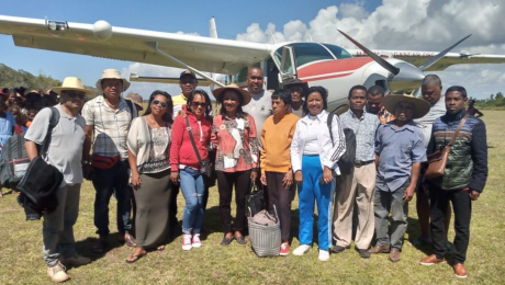 MMS team on Nosy Varika airstrip